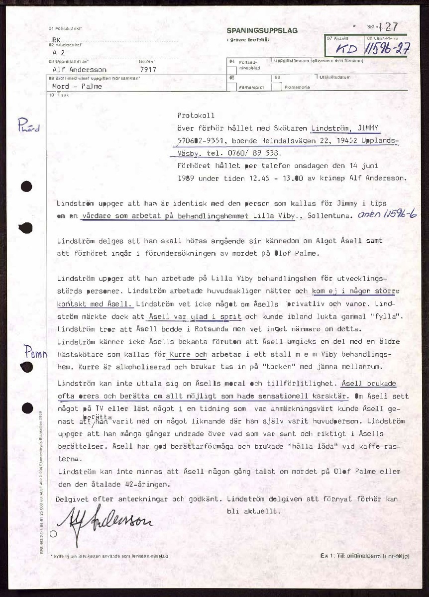 Pol-1989-06-14 1245 KD11596-27 Telförhör med Jimmy Lindström om Algot Åsell.pdf