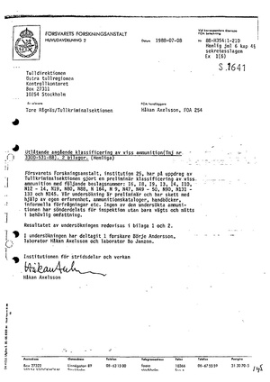 Pol-1988-07-08 OKÄND UPPSLAGSKOD FOA-Utlåtande-angående-klassificering-av-viss-ammunition.pdf