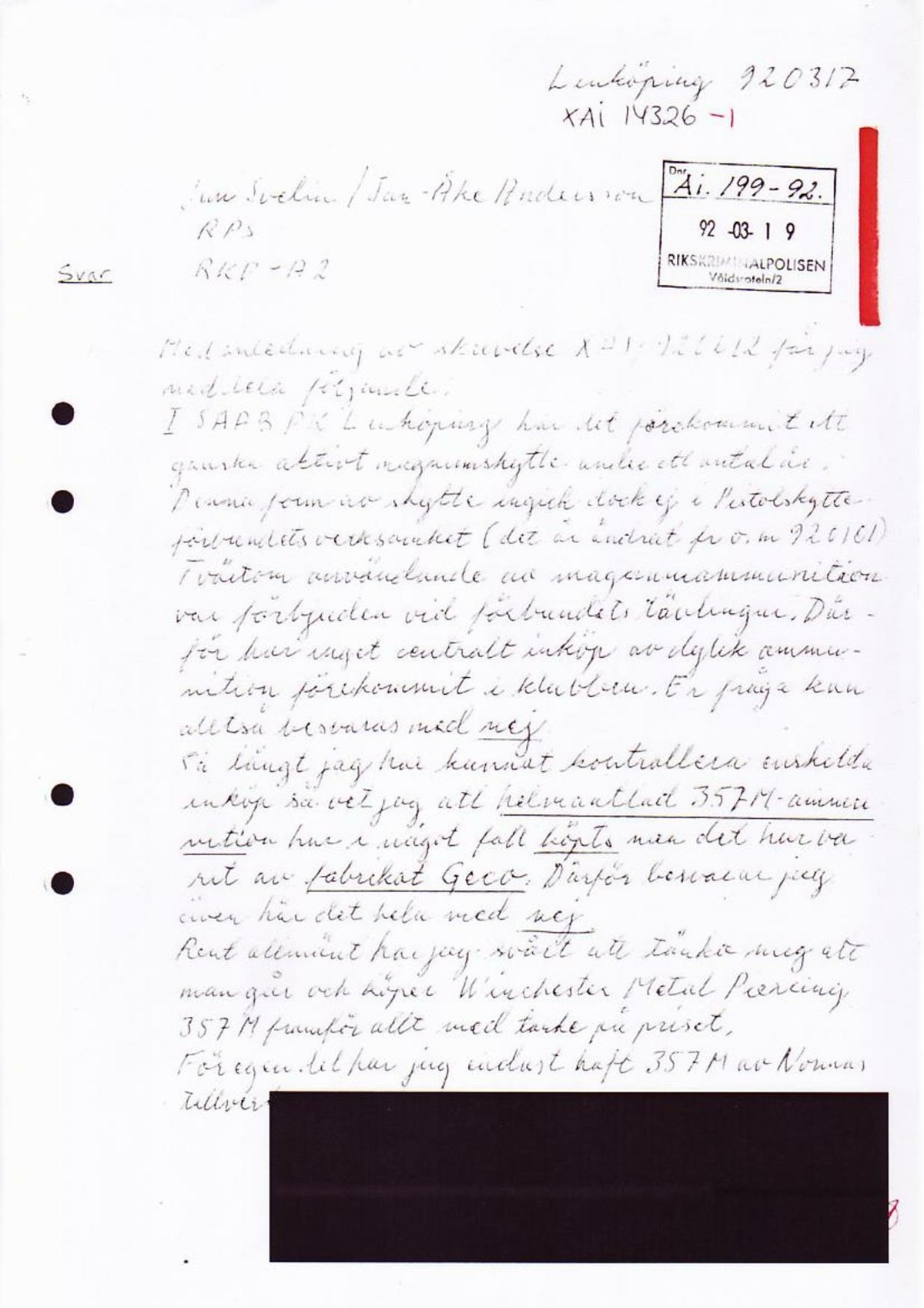 Pol-1994-03-17 XAI14326-01 Svar förfrågan 3572P SAAB PK.pdf
